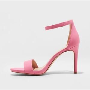 NWT A New Day Myla Pink Stiletto 3 1/2" Pumps Ankle Strap Open Toe sz 8